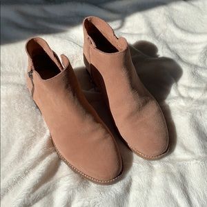 Sole Society Pink Suede Ankle Boots